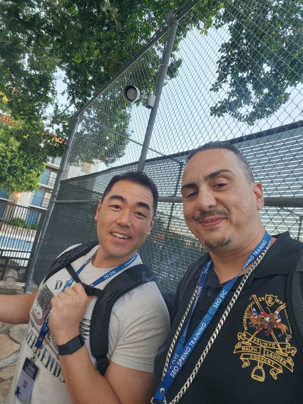 Brian Hong and Mike Merlino together in April 2023